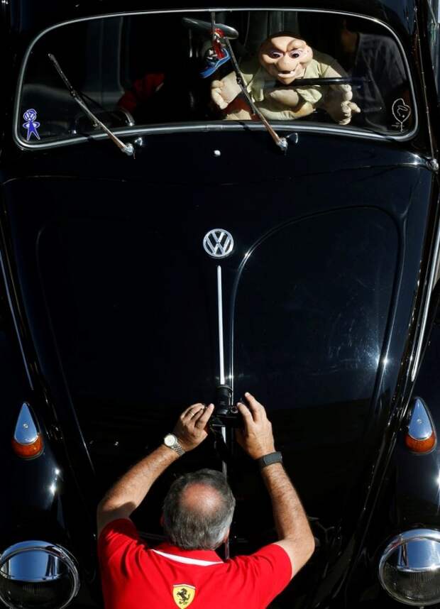 Cобрание владельцев VW Beetle в Бразилии beetle, volkswagen, бразилия, жук