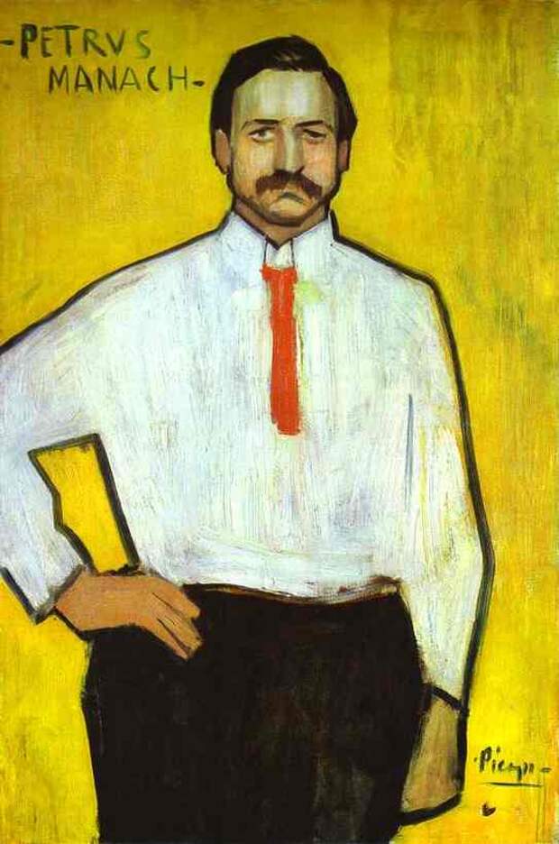 Пабло Пикассо. Портрет торговца картинами Педро Манача. 1901 год