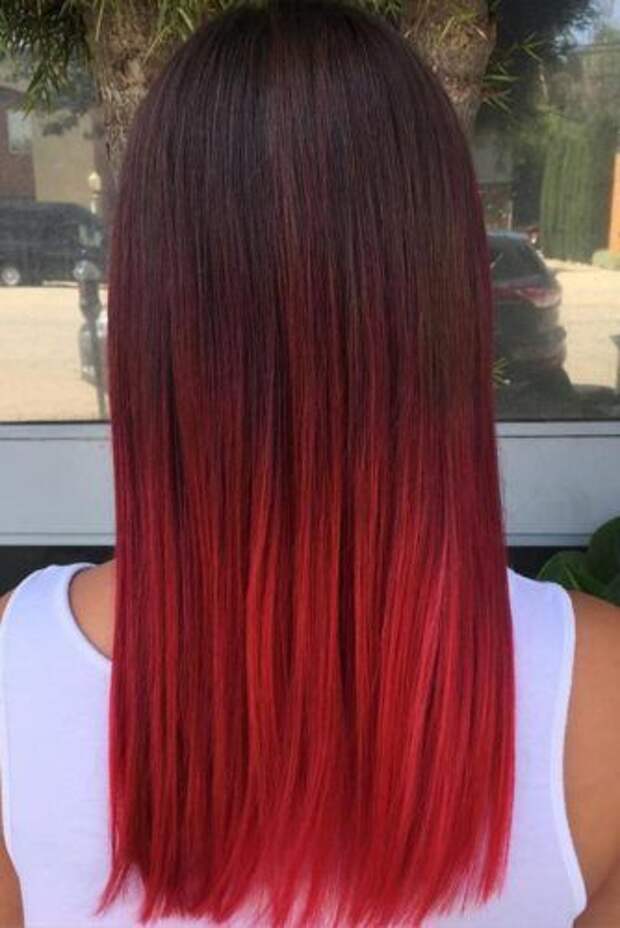 красное и черное окрашивание волос фото 7