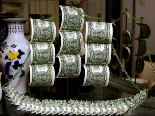 Historic Ship Money Origami