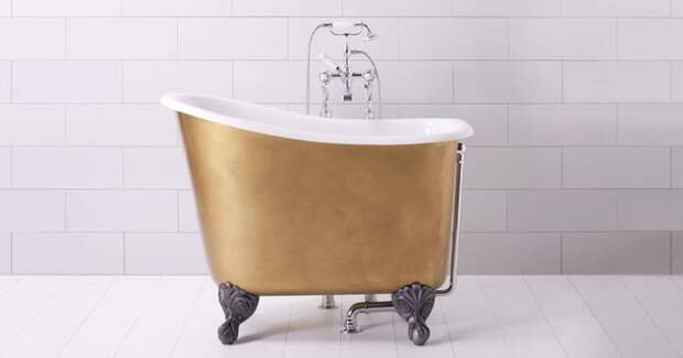 Прекрасный пример ванной, выполненной под ретро стиль