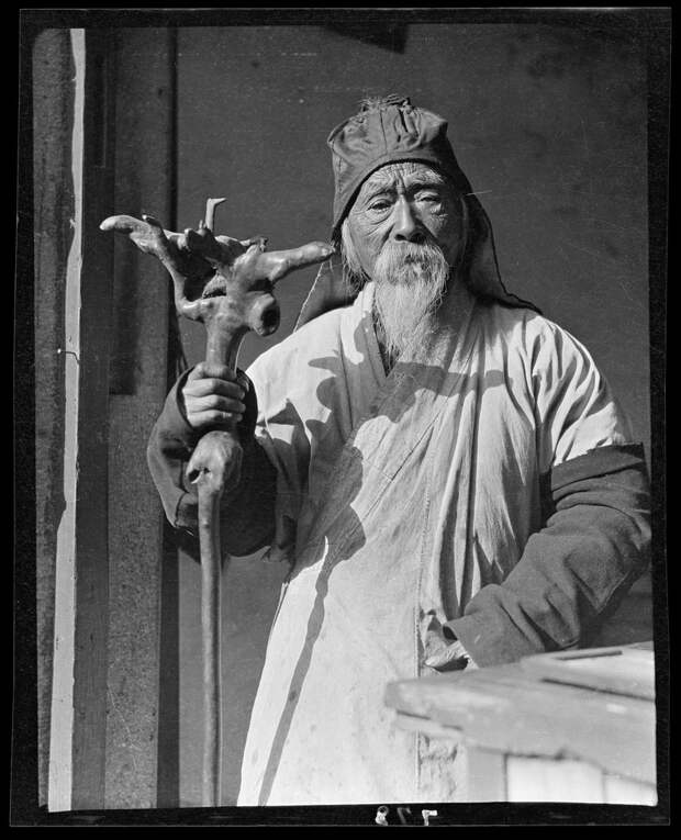 Старый даос. Старый даос. исторические фото, история, китай