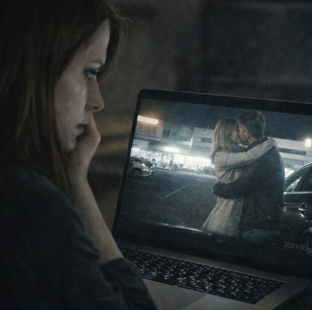 Я включила запись с видеорегистратора супруга — и застыла, увидев, с кем он отправлялся в «служебную поездку»