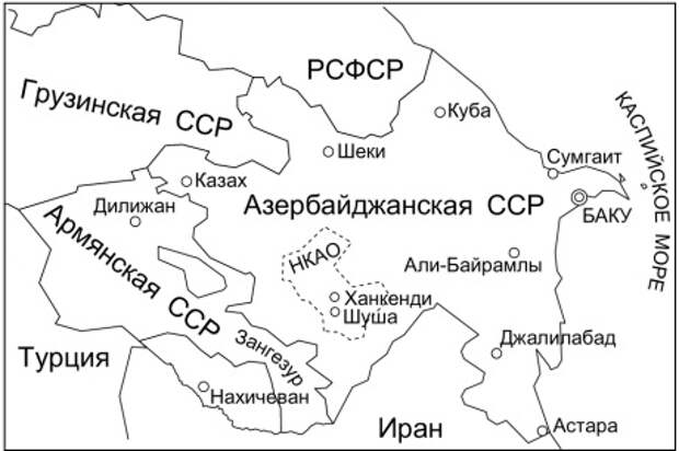 Карта зангезура в армении с границами