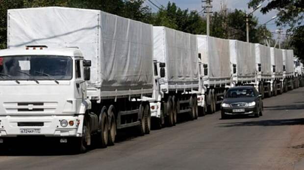 конвой, гуманитарная помощь, мид, украина, граница