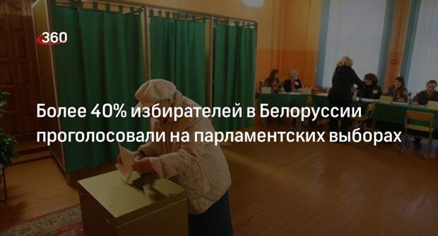 ЦИК Белоруссии: явка на парламентские выборы к 09:00 составила 43,64%