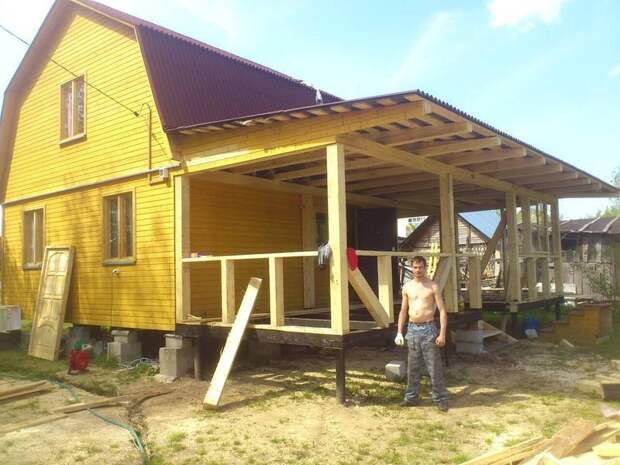 Пристройка к деревянному дому своими руками