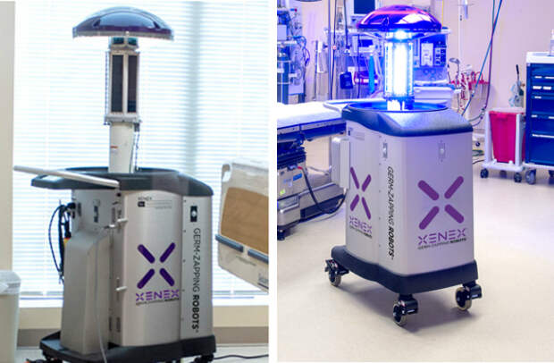 Робот, который борется с вирусом Эбола (фото Xenex). 
