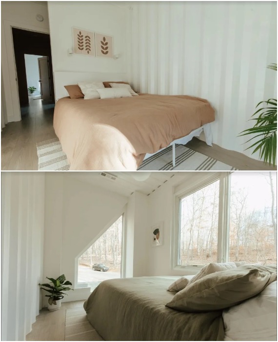 В контейнерном гостевом доме обустроено 5 спальных комнат (The Hygge Box Hop, США).