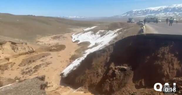 Размыв дороги произошёл на трассе Кеген - Нарынкол