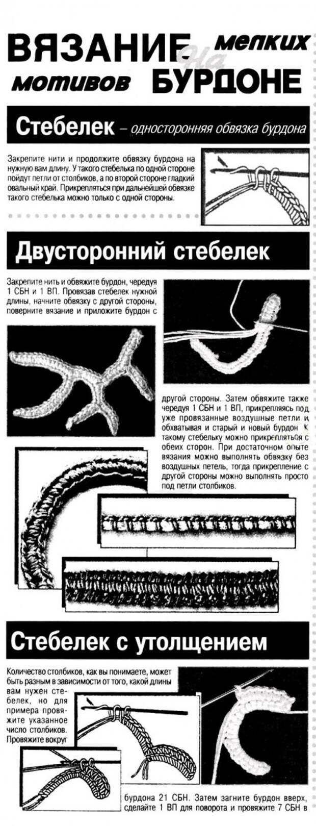 Вязание на бурдоне