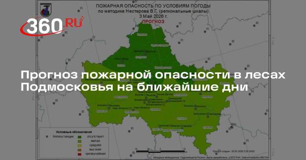 Прогноз пожарной опасности в лесах Подмосковья на ближайшие дни
