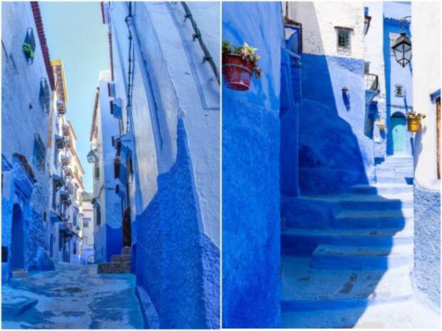 Узкие улочки города сохранили средневековое очарование (Шефшауэн, Марокко). | Фото: perisher-13.livejournal.com.