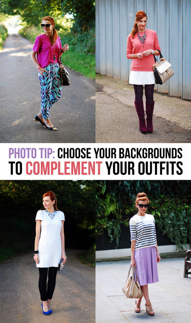 Photo Tips: Choose your backgrounds to complement your outfits
