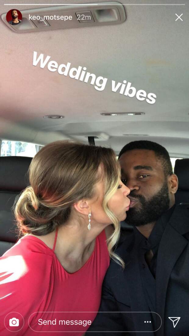 Keo Motsepe on way to Emma Slater and Sasha Farber Wedding