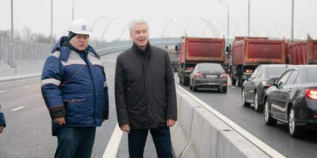 Собянин открыл движение по уникальному балочному мосту в составе СЗХ / Фото: mos.ru