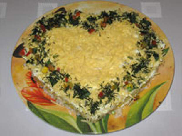 Салата с мясом криля
