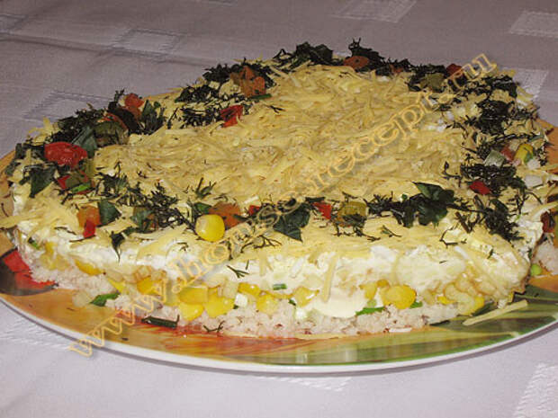 Салат с мясом криля