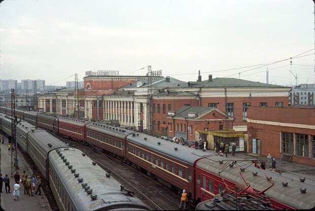 СССР из окна поезда в 1975 г  поезд, ссср