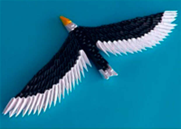 Орел из модулей оригами (видео мастер-класс)