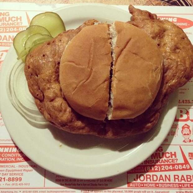 A brain sandwich from the Hilltop Inn in Evansville, Indiana.