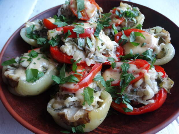 Мясо по-французски по-новому. Закуска отменная (Так легко я еще не фаршировала перец)