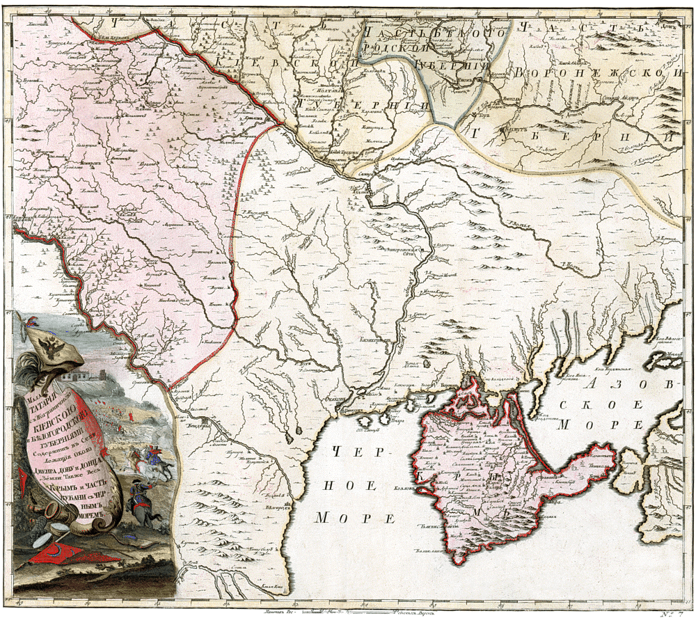 Карта российской империи 1745