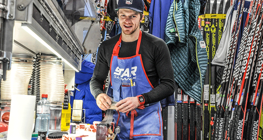 waxing skis
