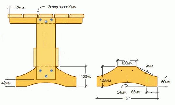 Деревянные столы для беседки своими руками чертежи
