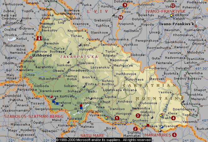 Карта ужгорода с улицами и номерами домов