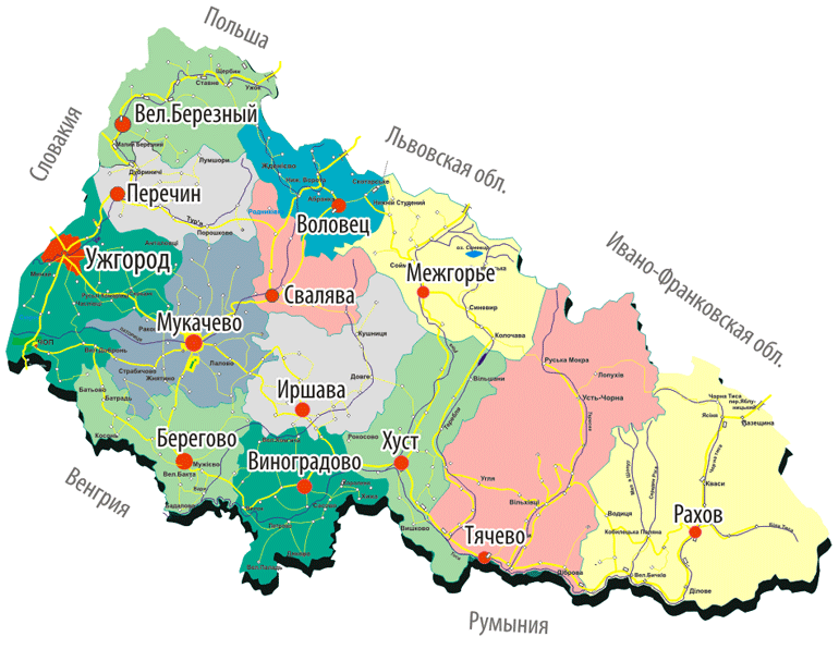 Карта ужгород украина