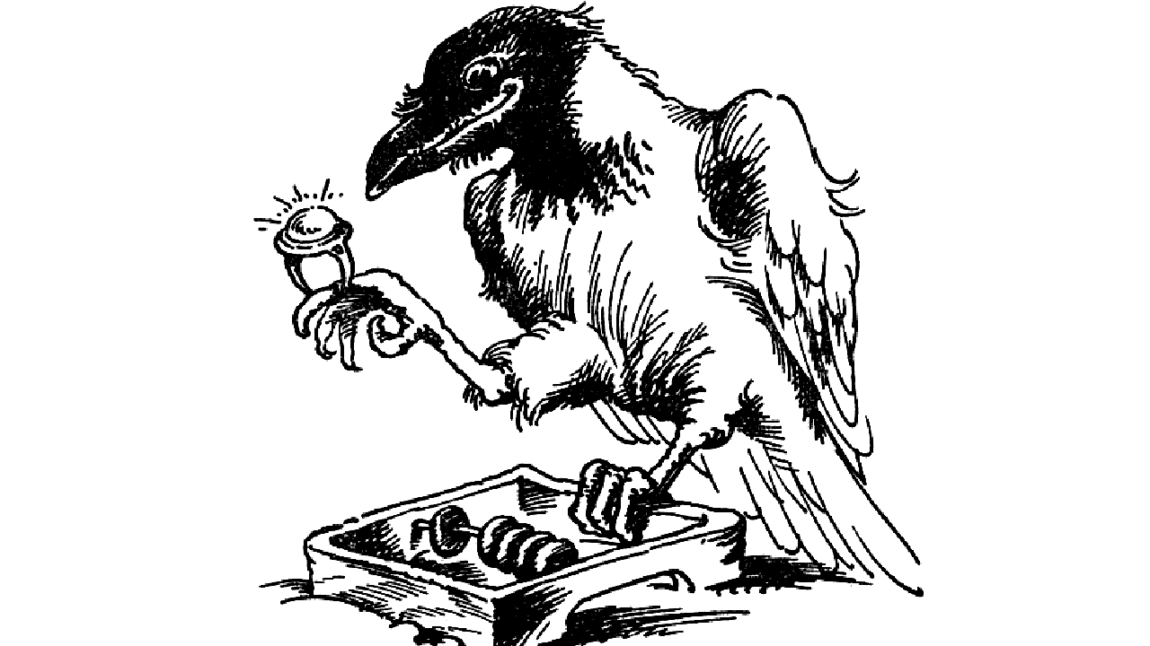 Жадная ворона